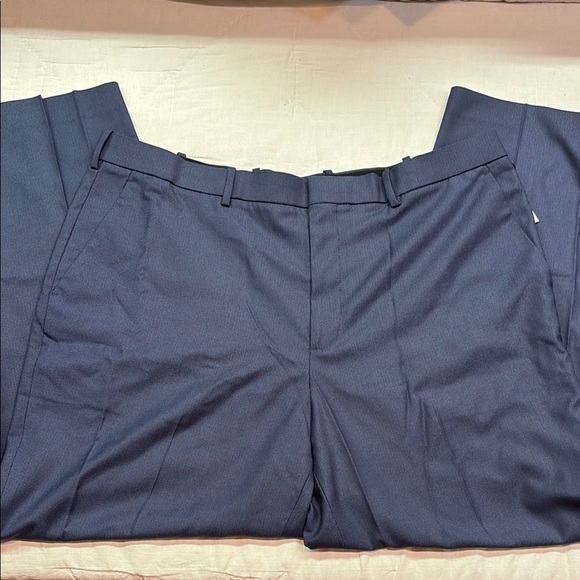 Perry Ellis Blue Dress Pants Flat Front - Picture 1 of 7